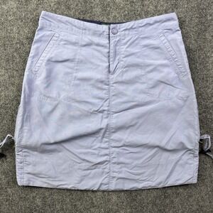 LL Bean Skirt Womens 6 Blue Nylon Outdoor Hiking Travel Lightweight Utility